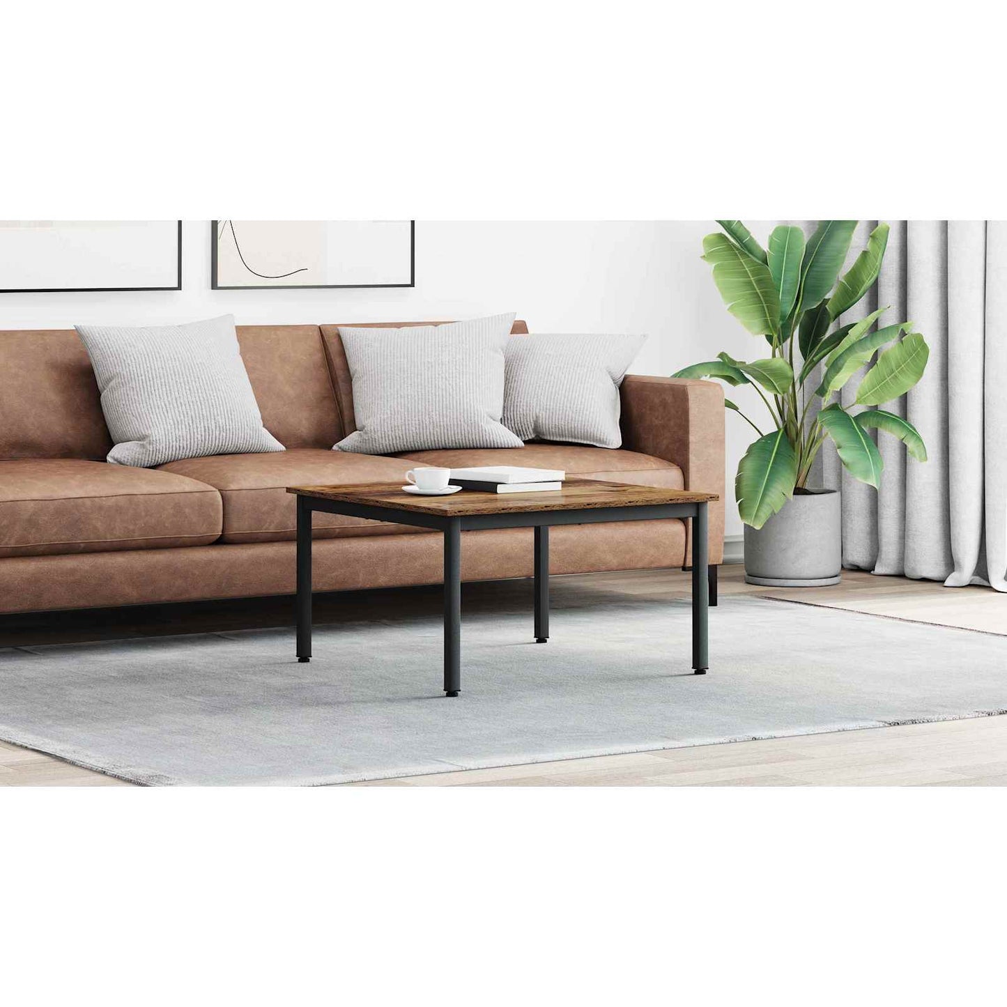 Coffee Table Old Wood 80 x 80 x 45 cm Engineered Wood