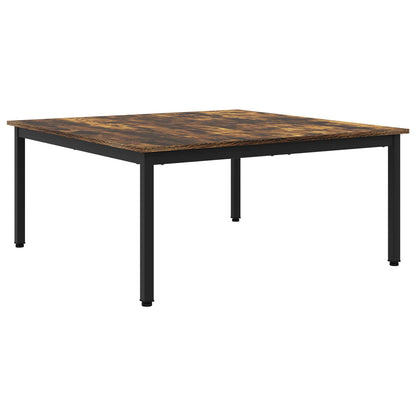 Coffee Table Smoke Oak 100 x 100 x 45 cm Engineered Wood
