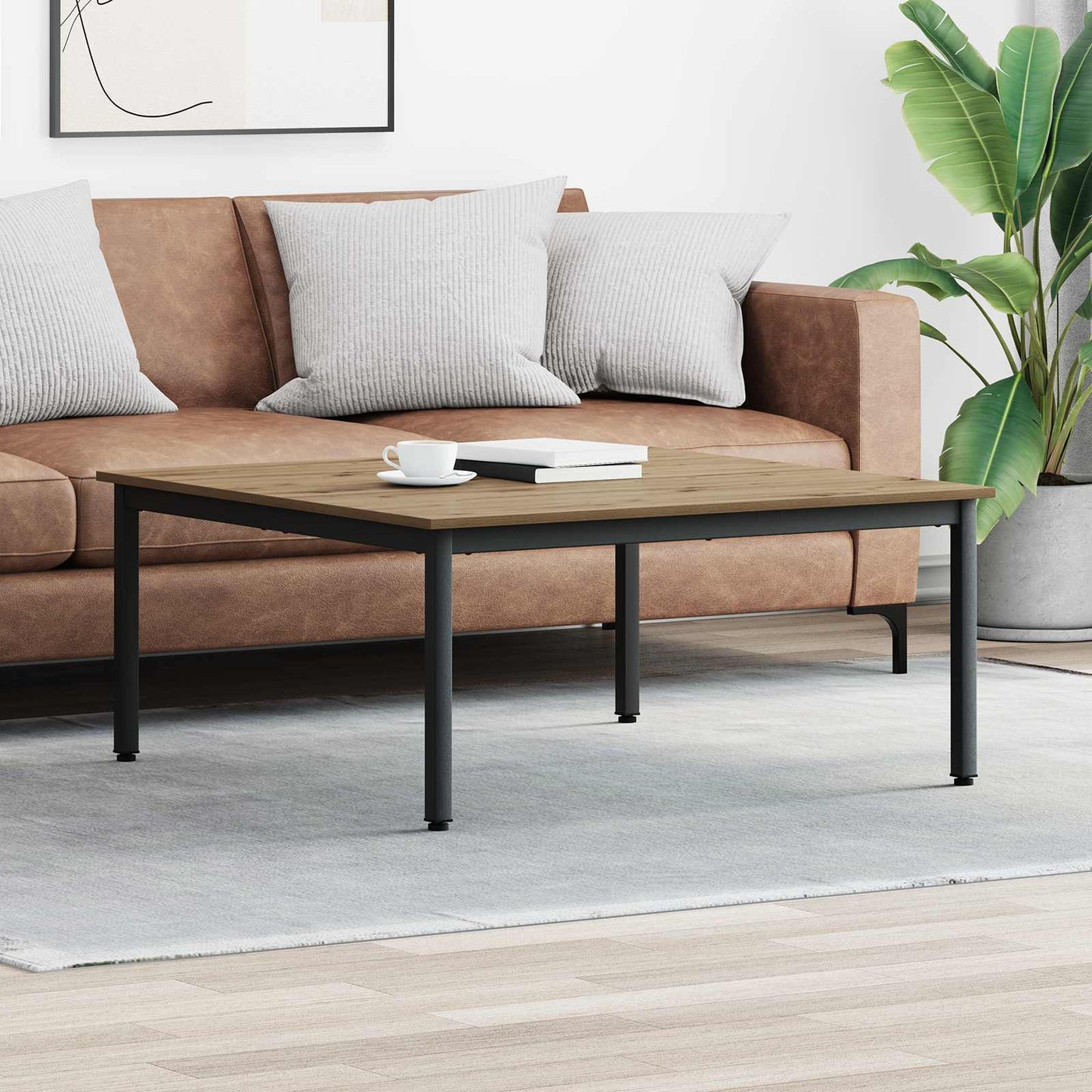Coffee Table Artisian Oak 100 x 100 x 45 cm Engineered Wood