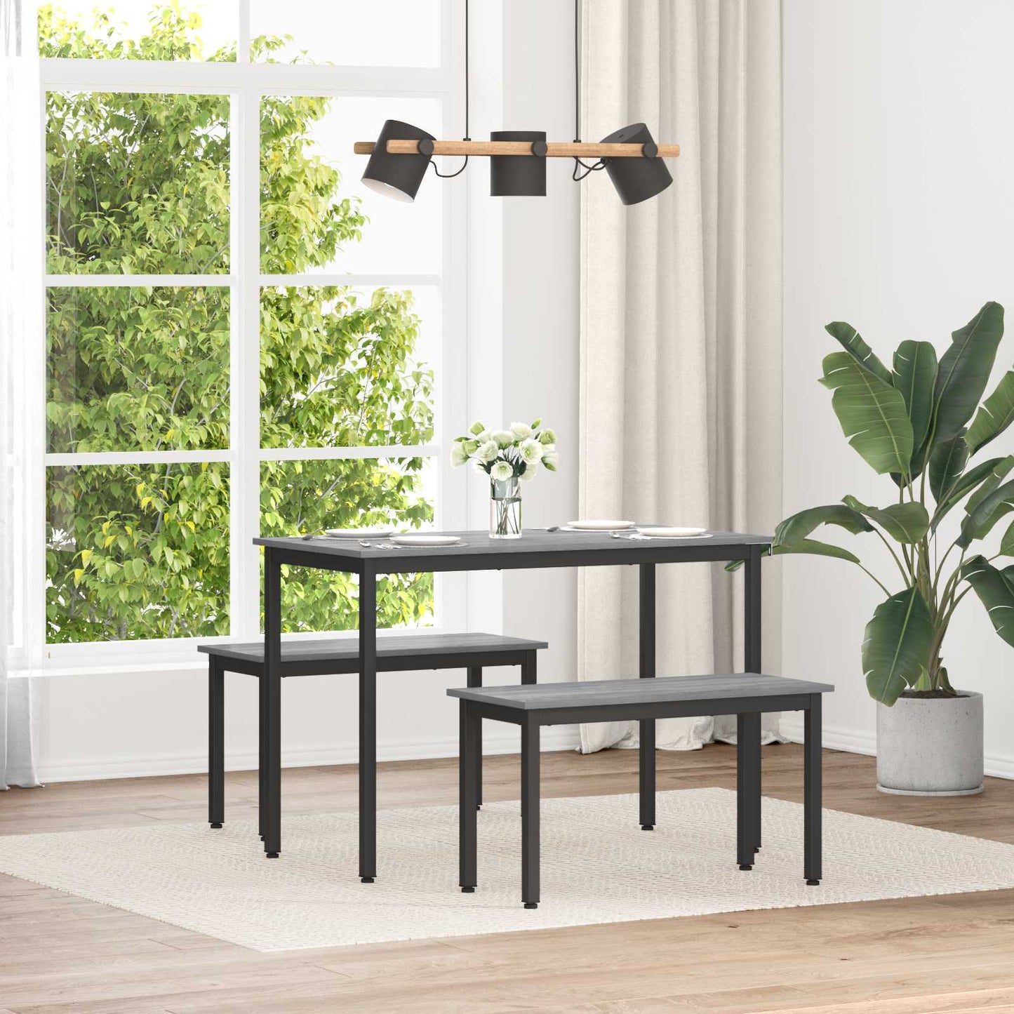 Bench Grey Sonoma 80 x 35 x 45 cm Engineered Wood