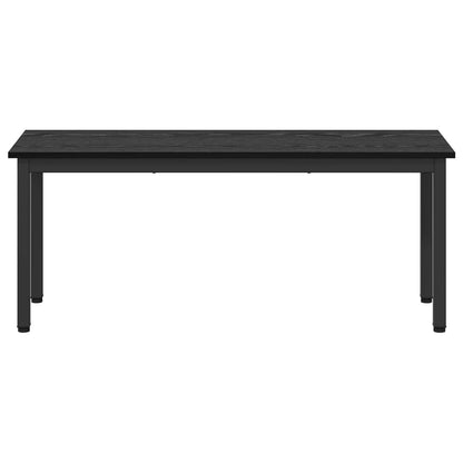 Bench Black Oak 110 x 35 x 45 cm Engineered Wood