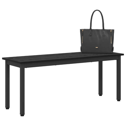 Bench Black Oak 110 x 35 x 45 cm Engineered Wood
