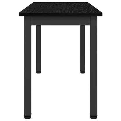 Bench Black Oak 110 x 35 x 45 cm Engineered Wood