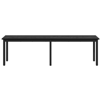 Bench Black Oak 160 x 35 x 45 cm Engineered Wood