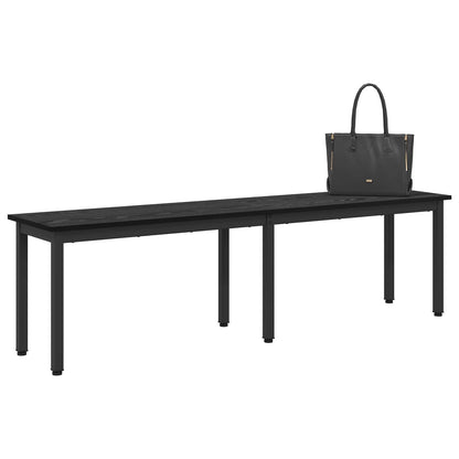 Bench Black Oak 160 x 35 x 45 cm Engineered Wood