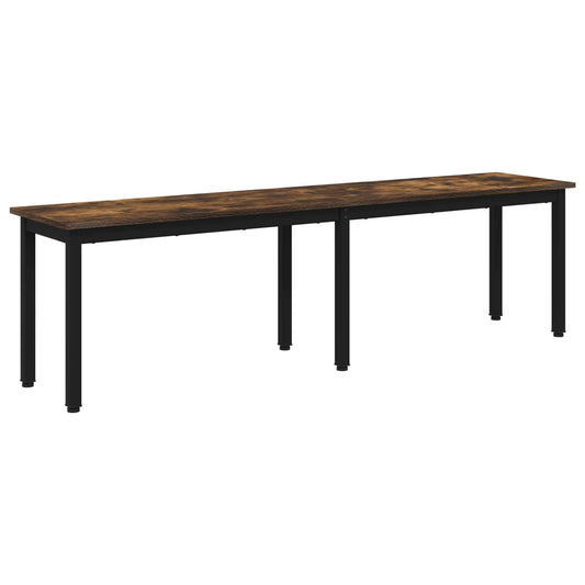 Bench Smoke Oak 160 x 35 x 45 cm Engineered Wood