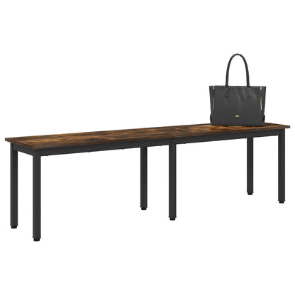 Bench Smoke Oak 160 x 35 x 45 cm Engineered Wood