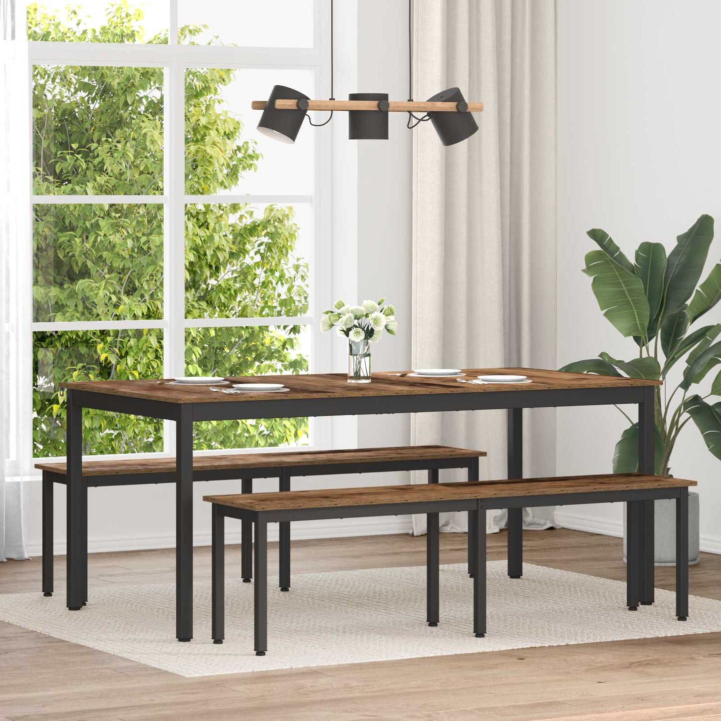 Bench Old Wood 160 x 35 x 45 cm Engineered Wood