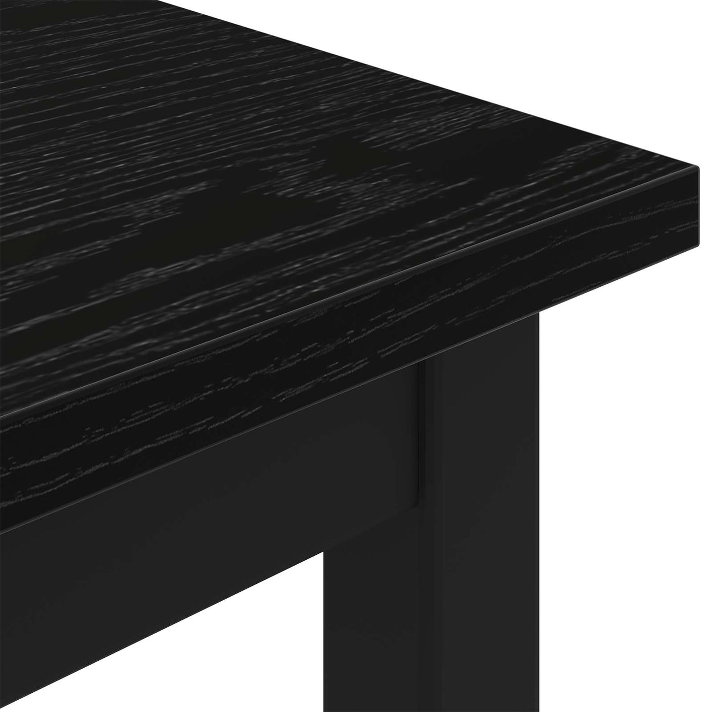 Bench Black Oak 200 x 35 x 45 cm Engineered Wood