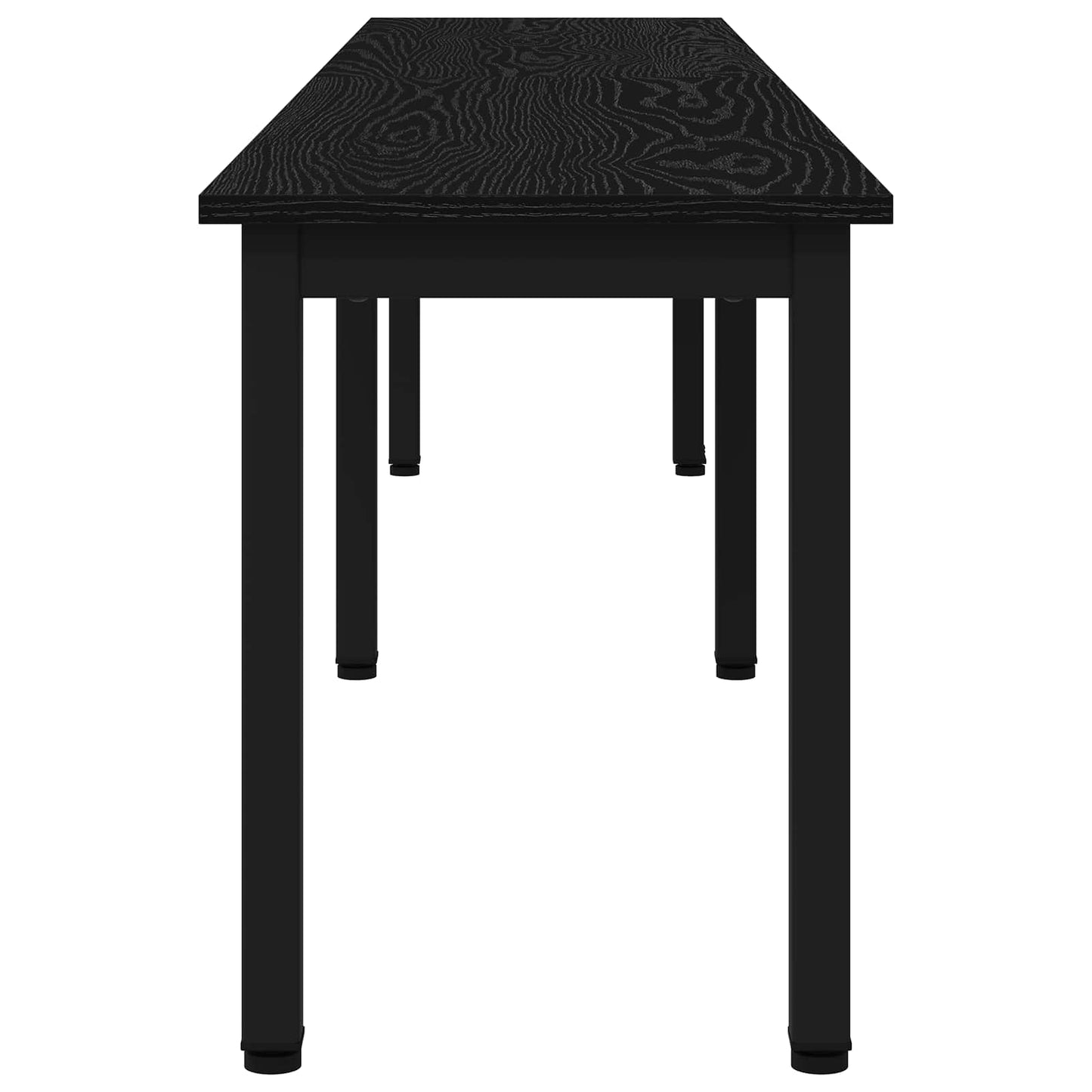 Bench Black Oak 200 x 35 x 45 cm Engineered Wood