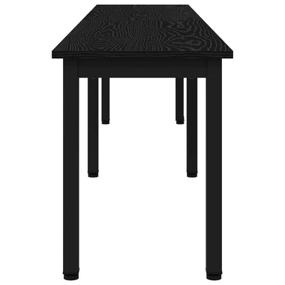 Bench Black Oak 200 x 35 x 45 cm Engineered Wood