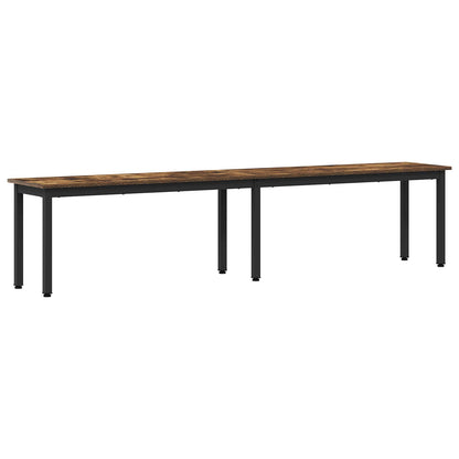Bench Smoke Oak 200 x 35 x 45 cm Engineered Wood