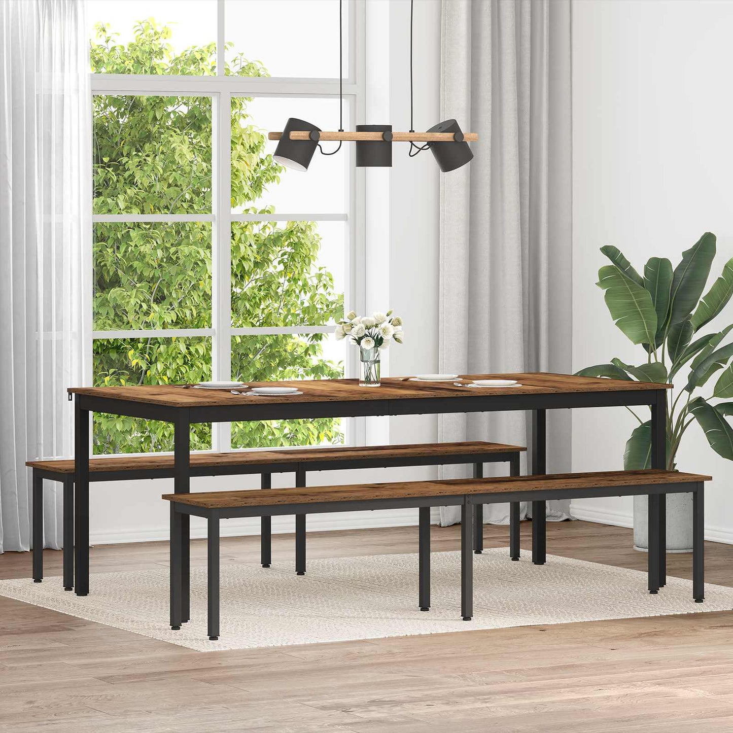 Bench Old Wood 200 x 35 x 45 cm Engineered Wood