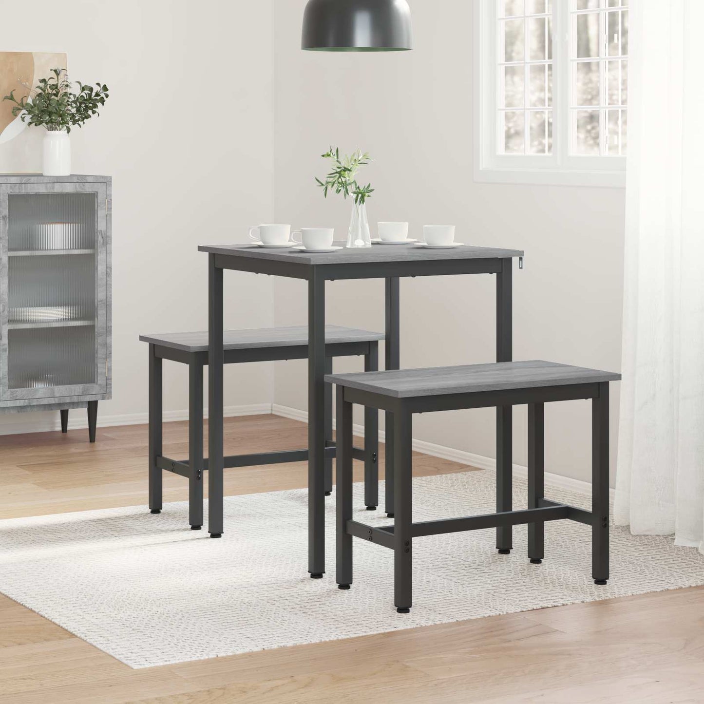 Dining Tables 60 x 60 x 75 cm Engineered Wood Grey Sonoma