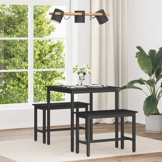 Dining Tables 70 x 70 x 75 cm Engineered Wood Black Oak Square
