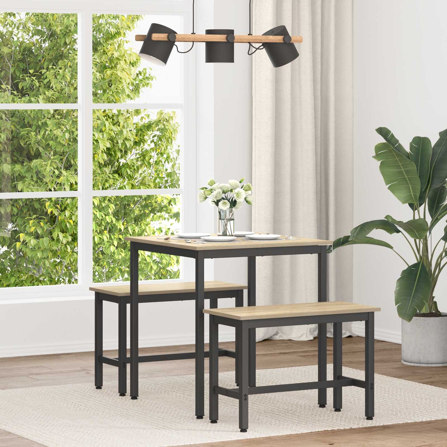 Dining Tables 70 x 70 x 75 cm Engineered Wood Sonoma Oak Square