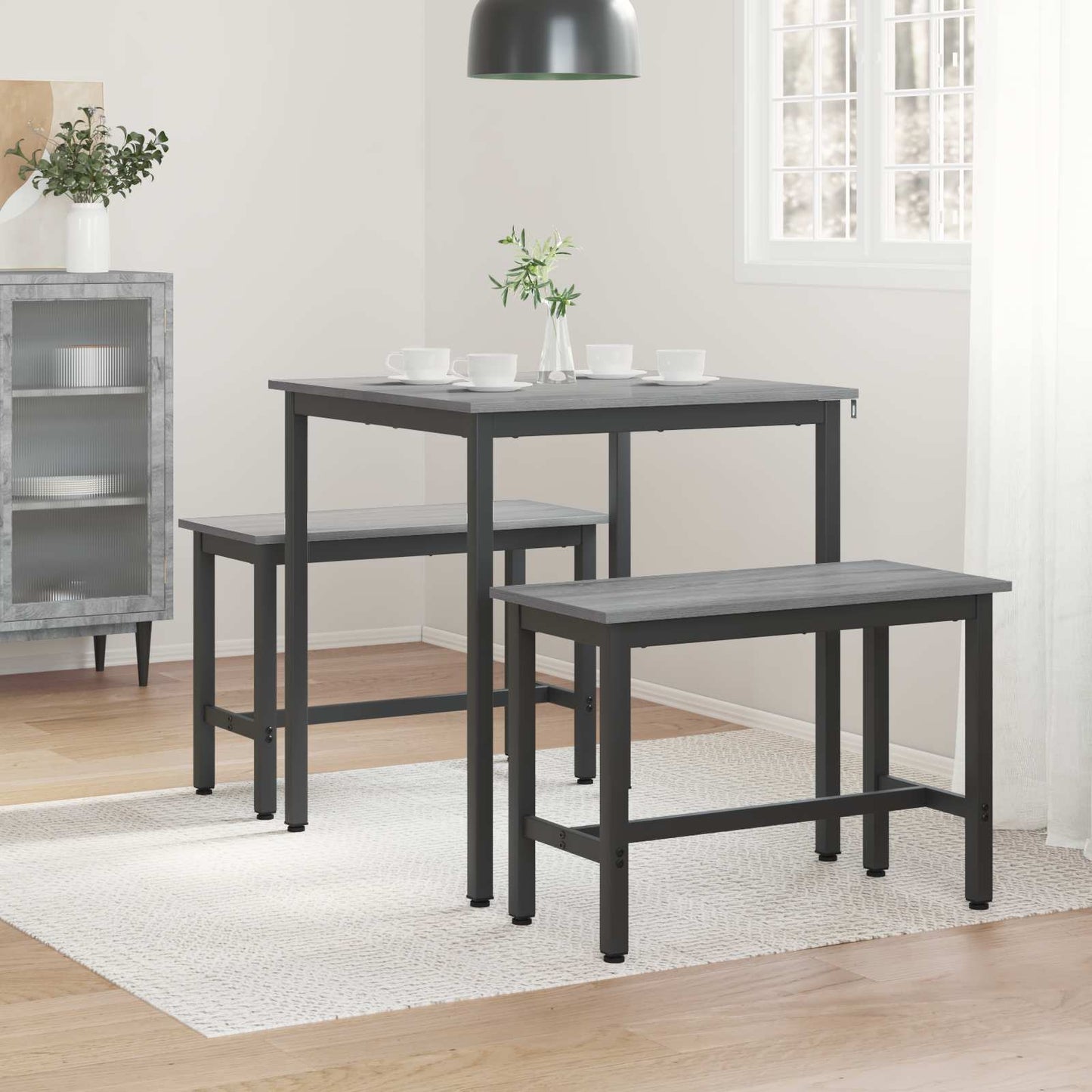 Dining Tables 70 x 70 x 75 cm Engineered Wood Grey Sonoma