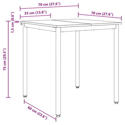 Dining Tables 70 x 70 x 75 cm Engineered Wood Oak Wood Square