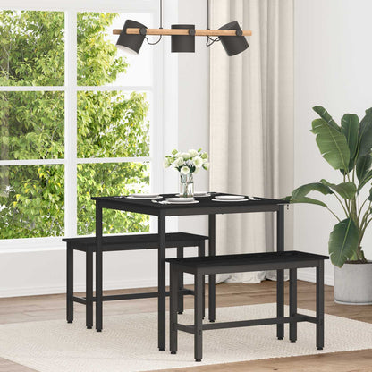 Dining Tables 80 x 80 x 75 cm Engineered Wood Black Oak Square