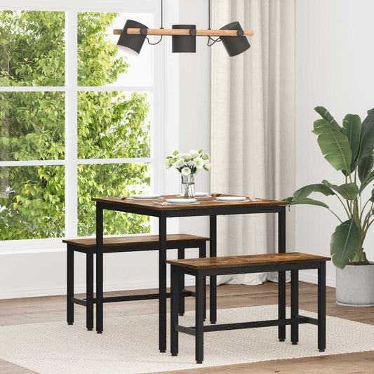 Dining Tables 80 x 80 x 75 cm Engineered Wood Smoked Oak Square