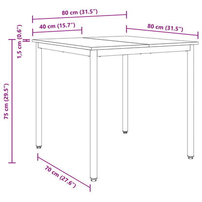 Dining Tables 80 x 80 x 75 cm Engineered Wood Oak Wood Square