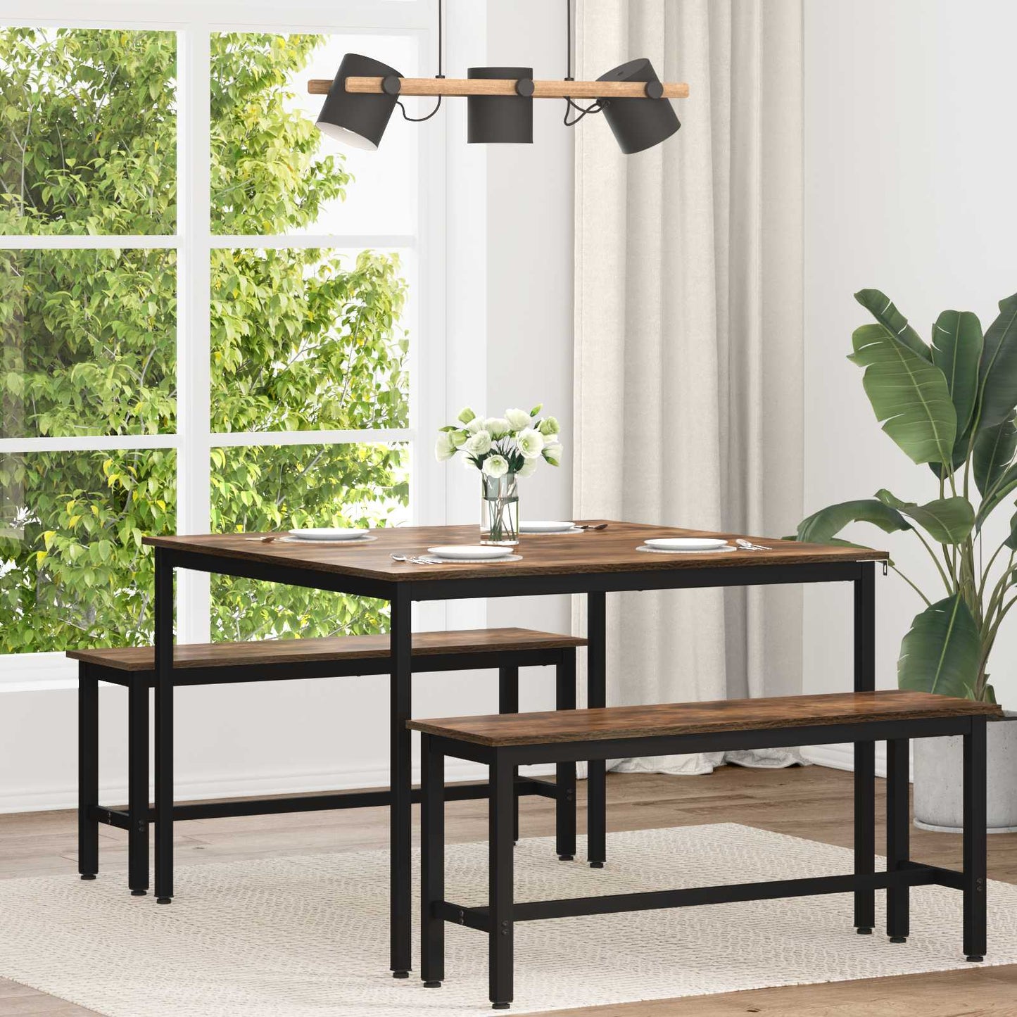 Dining Tables 110 x 110 x 75 cm Engineered Wood Smoked Oak