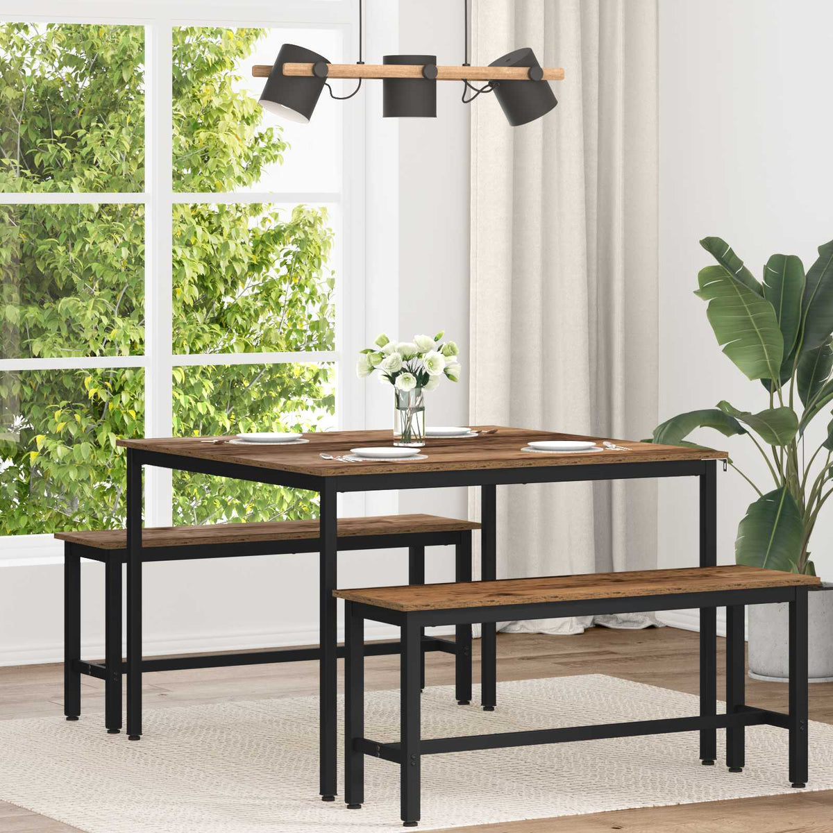 Dining Tables 110 x 110 x 75 cm Engineered Wood Old Wood