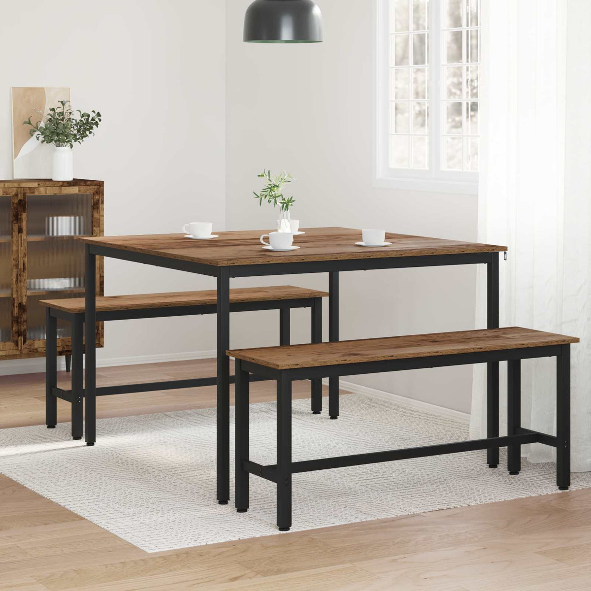 Dining Tables 110 x 110 x 75 cm Engineered Wood Old Wood