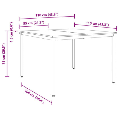 Dining Tables 110 x 110 x 75 cm Engineered Wood Oak Wood