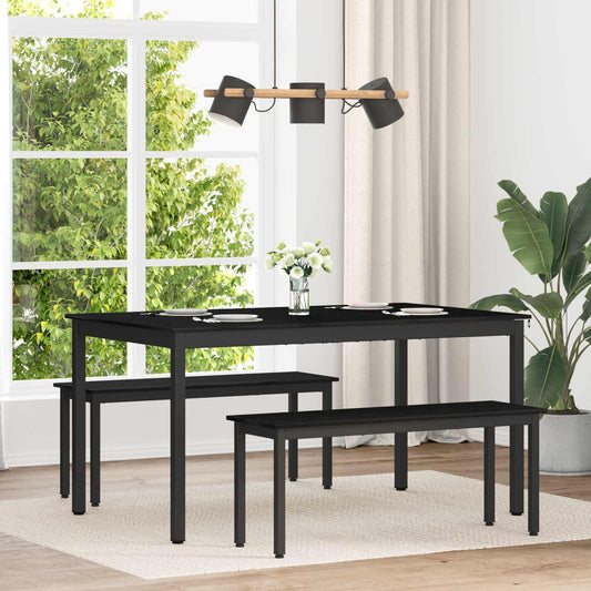 Dining Tables 150 x 90 x 75 cm Engineered Wood Black Oak