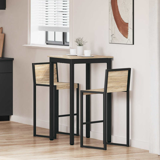 Standing Bar Table Engineered Wood Square