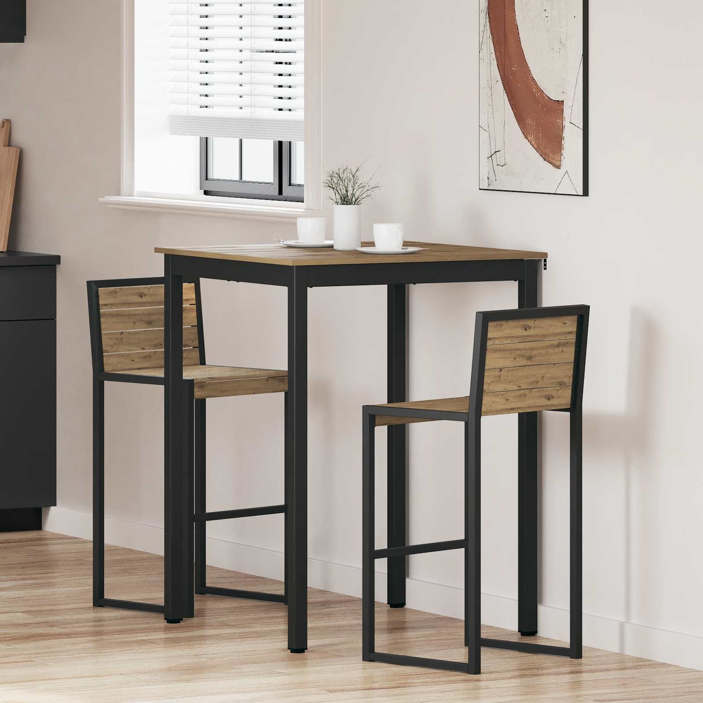 Standing Bar Table Engineered Wood