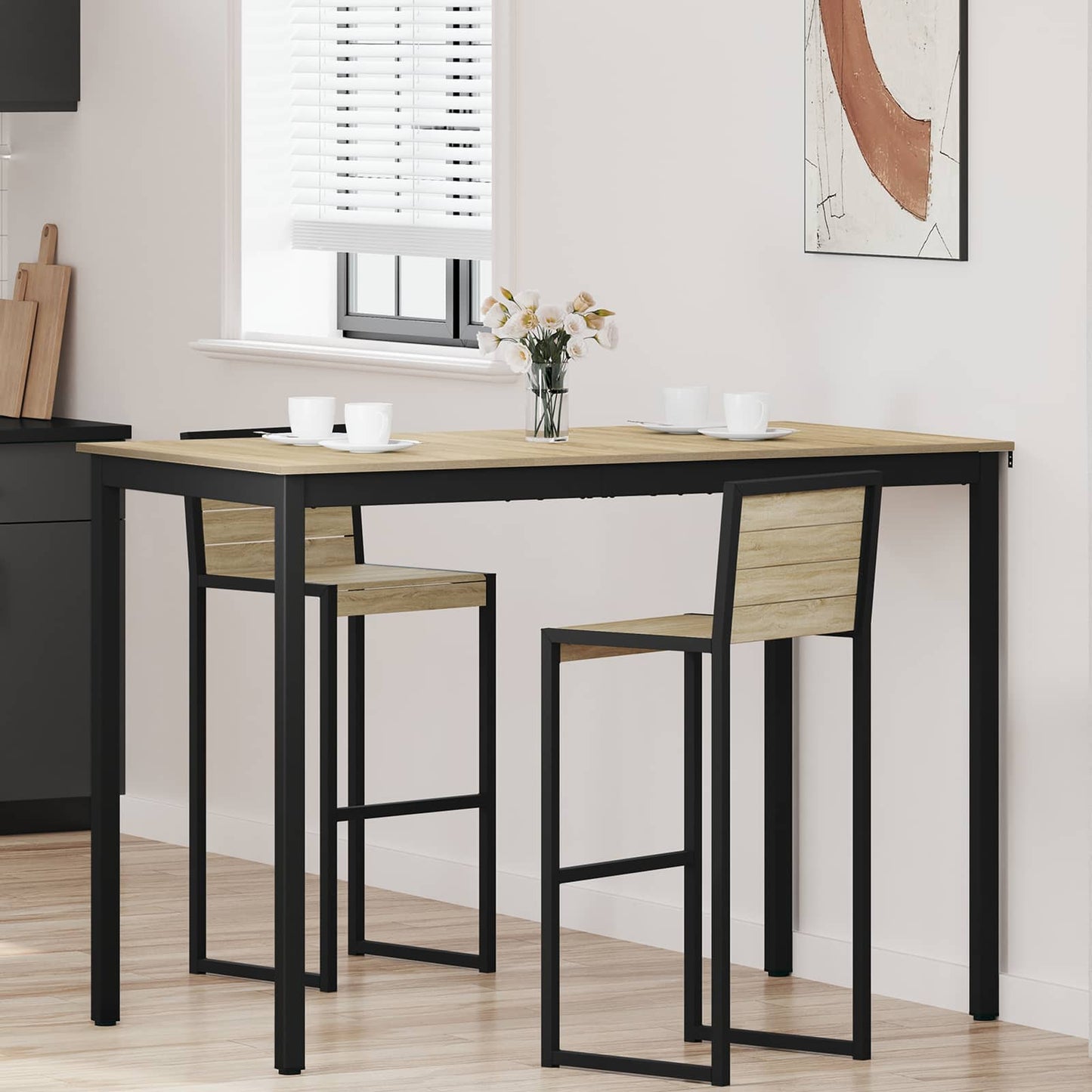 Standing Bar Table Engineered Wood Rectangular