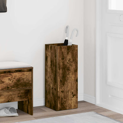 Umbrella Stand Smoked Oak 25 x 24.5 x 64 cm Engineered Wood