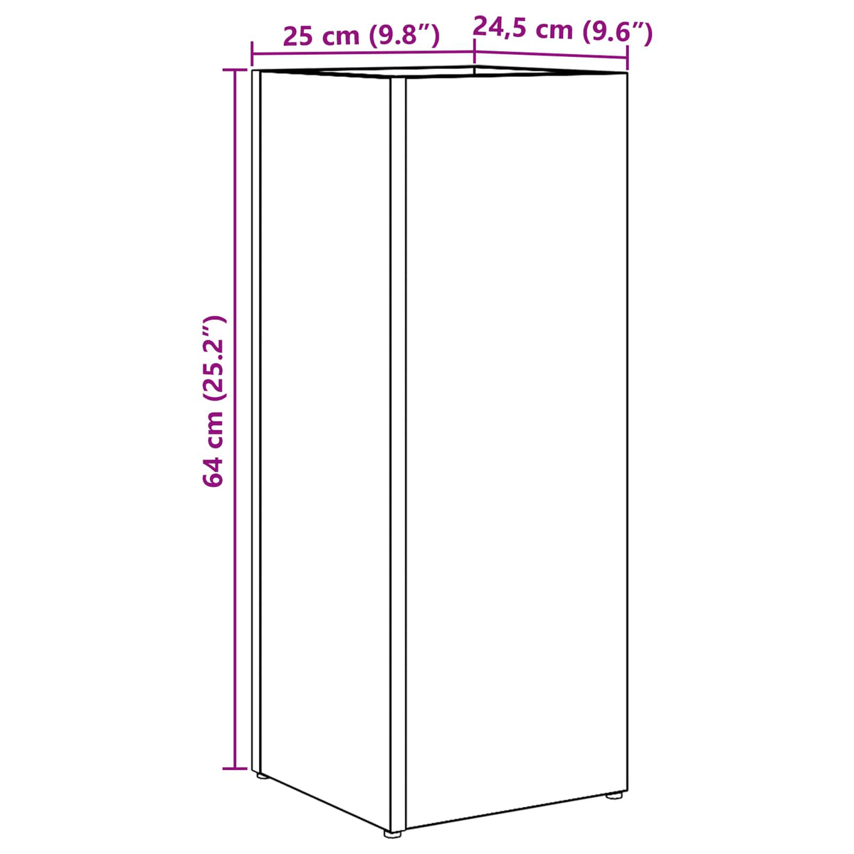 Umbrella Stand Old Wood 25 x 24.5 x 64 cm Engineered Wood