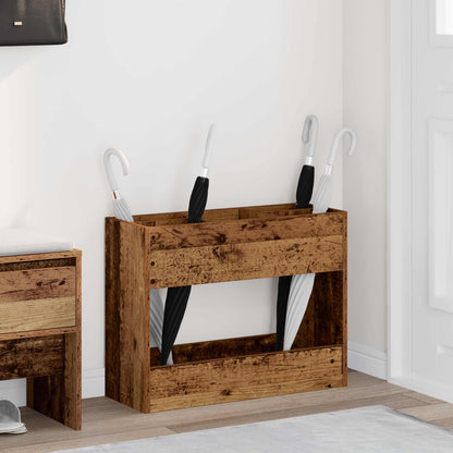 Umbrella Stand Old Wood 65 x 24 x 50 cm Engineered Wood