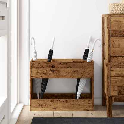 Umbrella Stand Old Wood 65 x 24 x 50 cm Engineered Wood