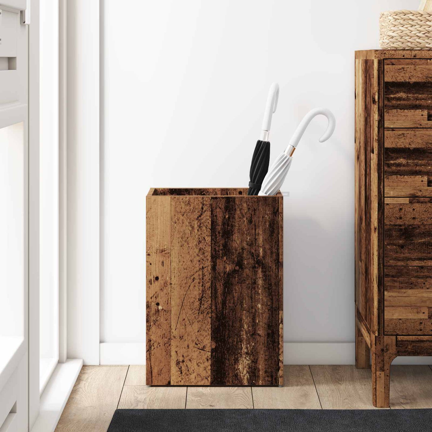 Umbrella Stand Old Wood 40 x 20 x 55.5 cm Engineered Wood