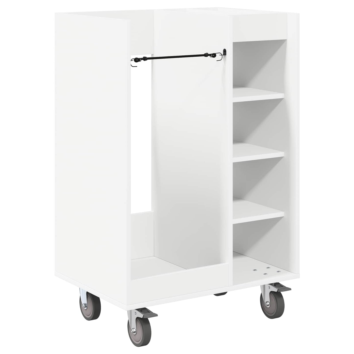 Golf Cabinet with Wheel Plain White 65 x 45 x 98 cm
