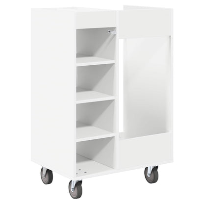 Golf Cabinet with Wheel Plain White 65 x 45 x 98 cm