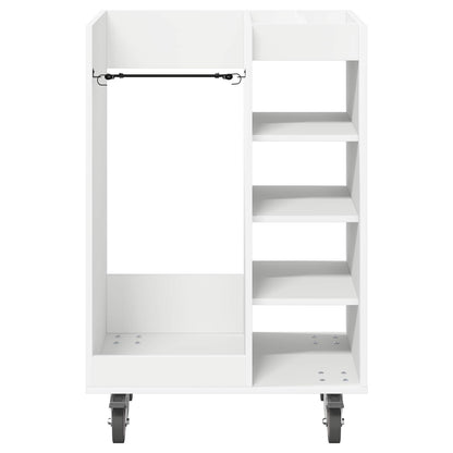Golf Cabinet with Wheel Plain White 65 x 45 x 98 cm
