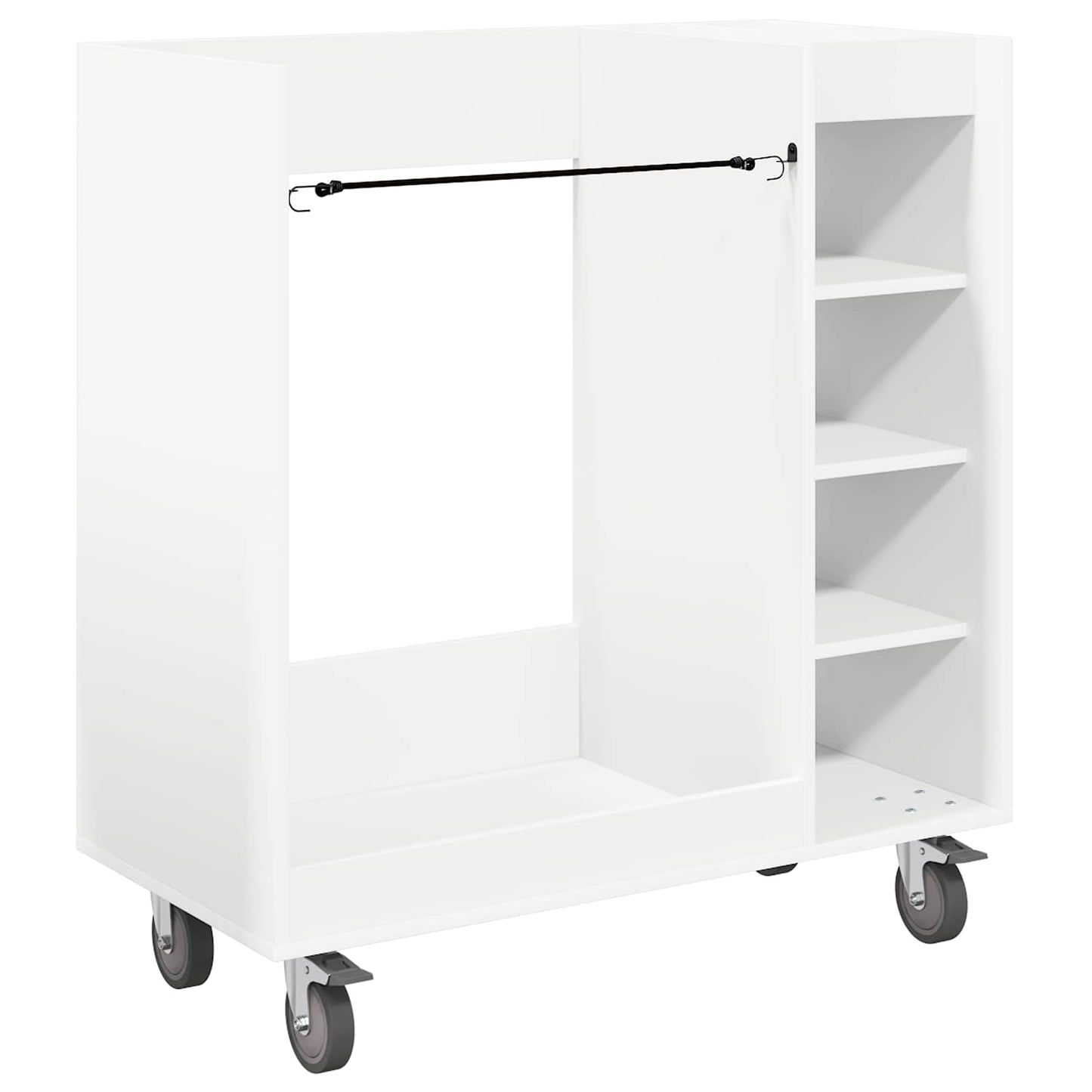 Golf Cabinet with Wheel Plain White 90 x 45 x 98 cm