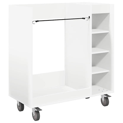 Golf Cabinet with Wheel Plain White 90 x 45 x 98 cm
