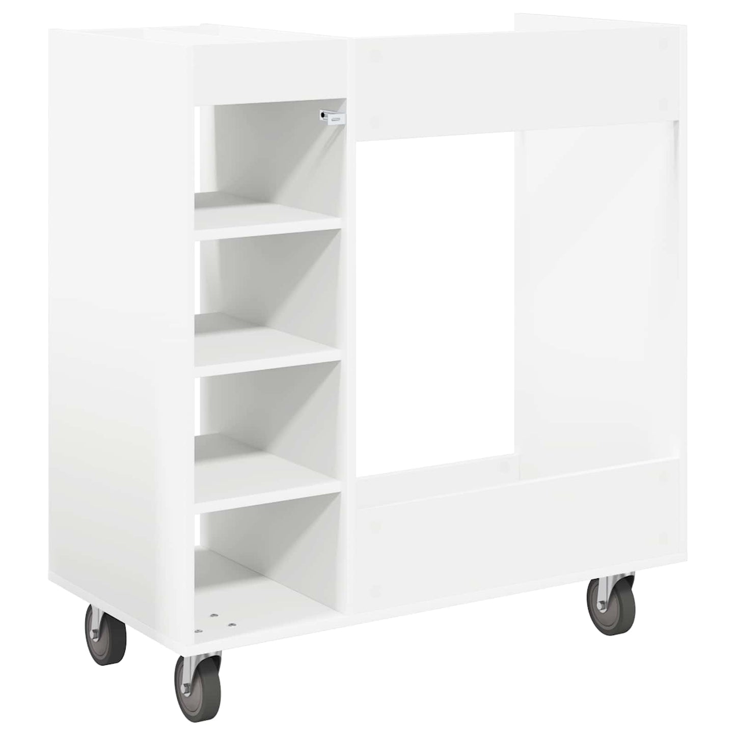 Golf Cabinet with Wheel Plain White 90 x 45 x 98 cm