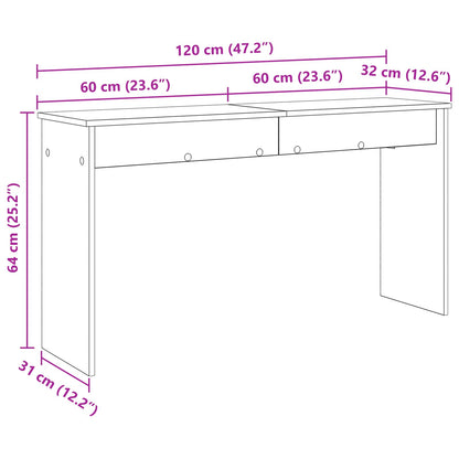 Keyboard Stand Sonoma Oak 120 x 32 x 64 cm Engineered Wood