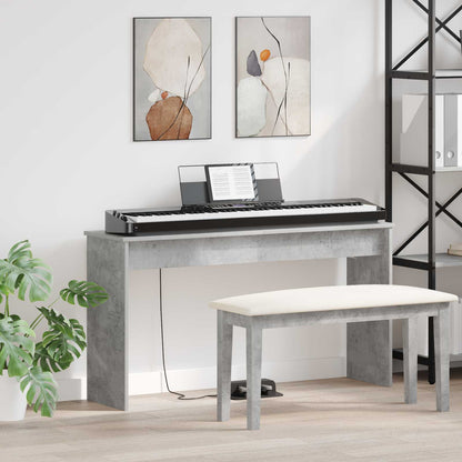 Keyboard Stand Concrete Grey 120 x 32 x 64 cm Engineered Wood