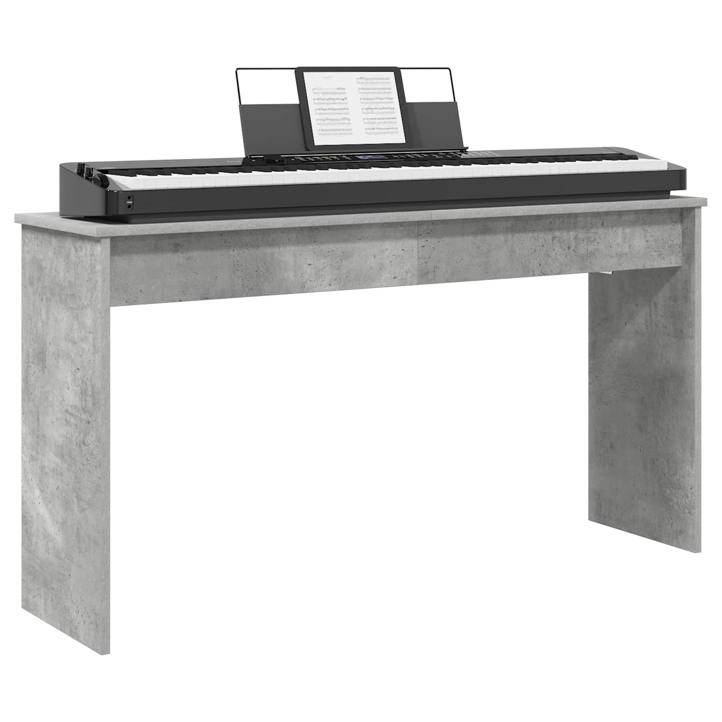 Keyboard Stand Concrete Grey 120 x 32 x 64 cm Engineered Wood