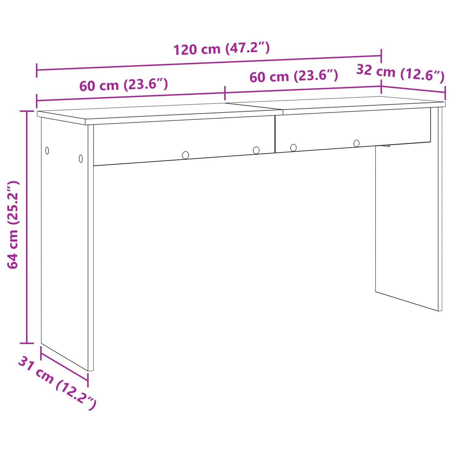 Keyboard Stand Concrete Grey 120 x 32 x 64 cm Engineered Wood