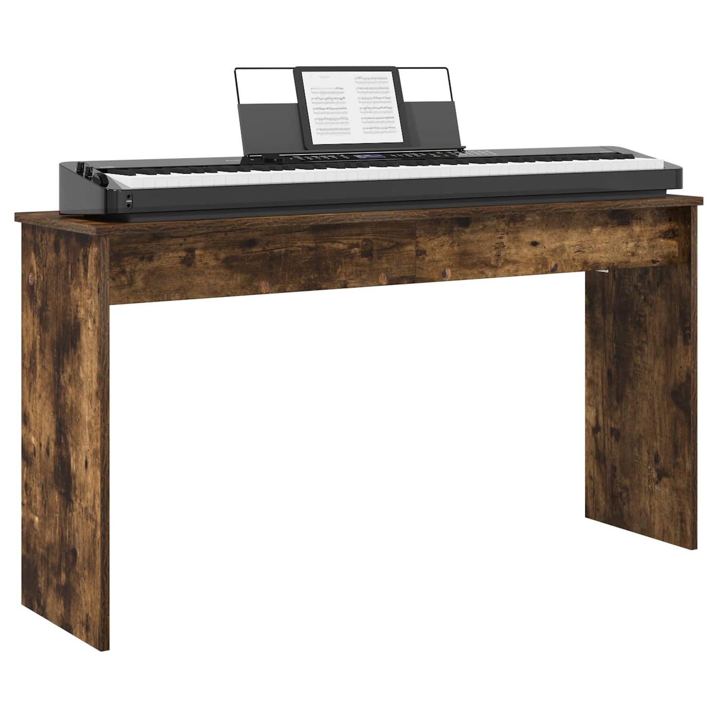 Keyboard Stand Smoked Oak 120 x 32 x 64 cm Engineered Wood