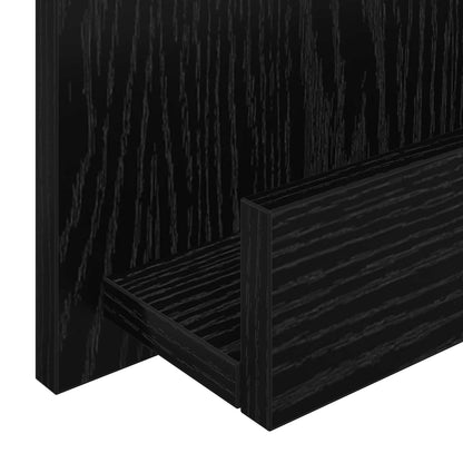 Magazine Rack Black Oak 51 x 11 x 102 cm Engineered Wood